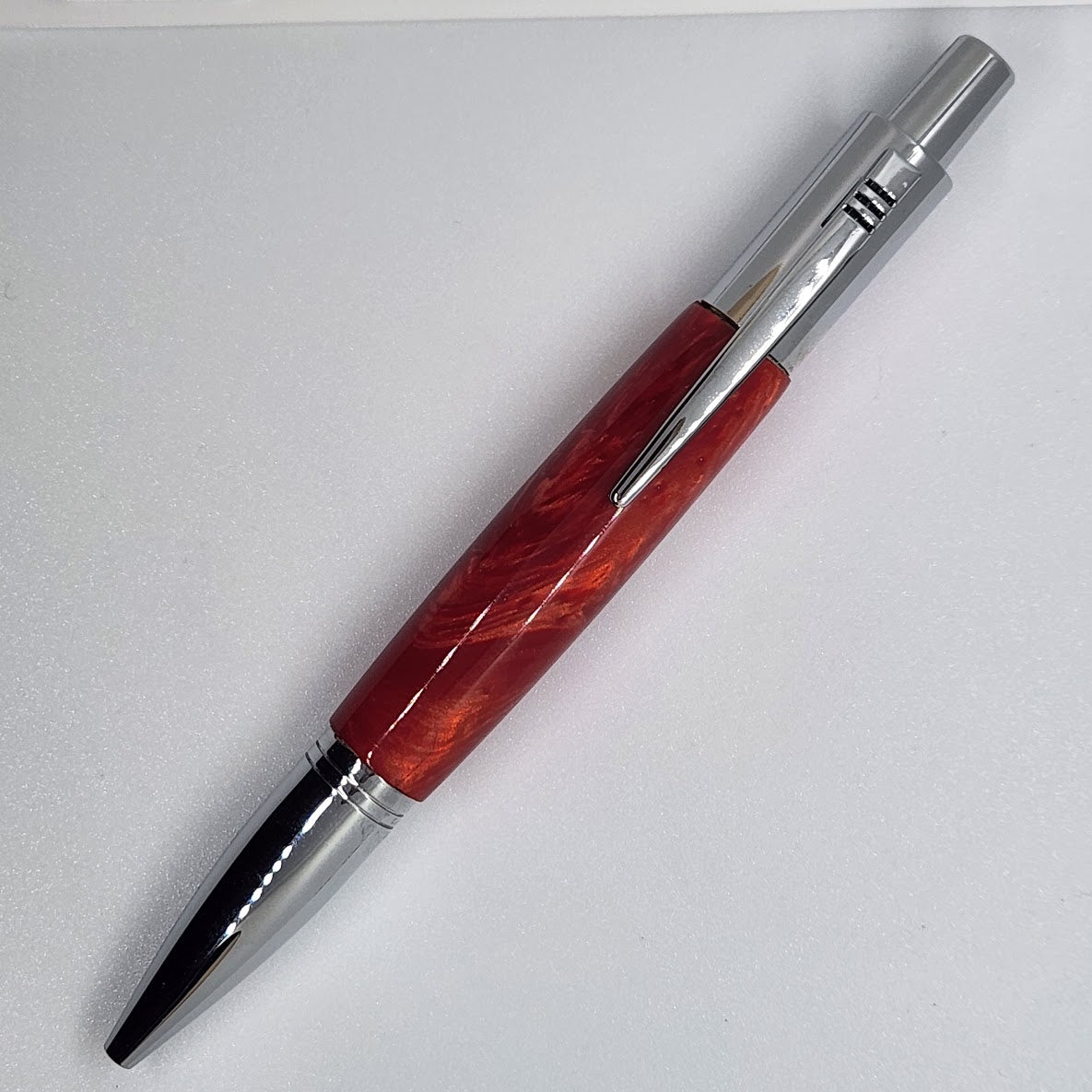 Vesper Pen - Acrylic Red w/ Chrome Finish