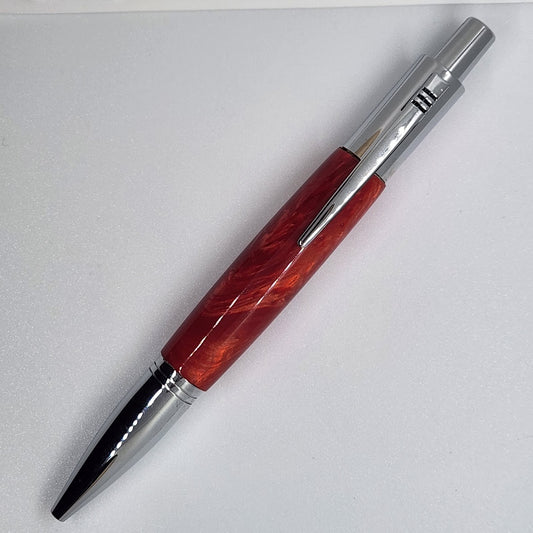 Vesper Pen - Acrylic Red w/ Chrome Finish