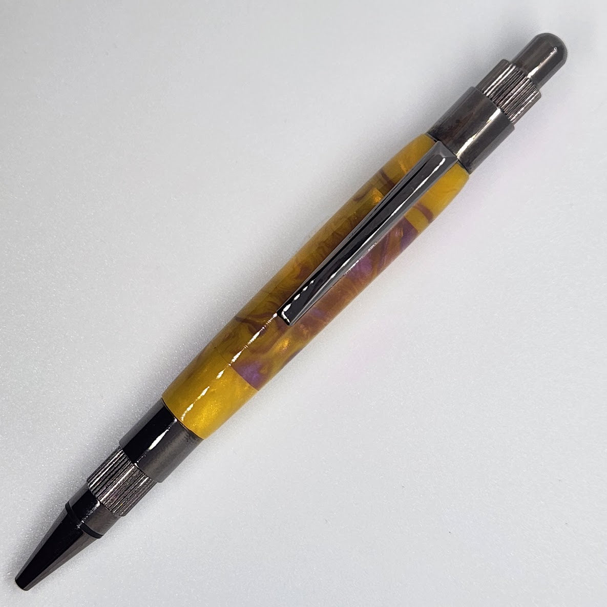 Stratus Pen - Acrylic Yellow w/ Gun Metal Finish