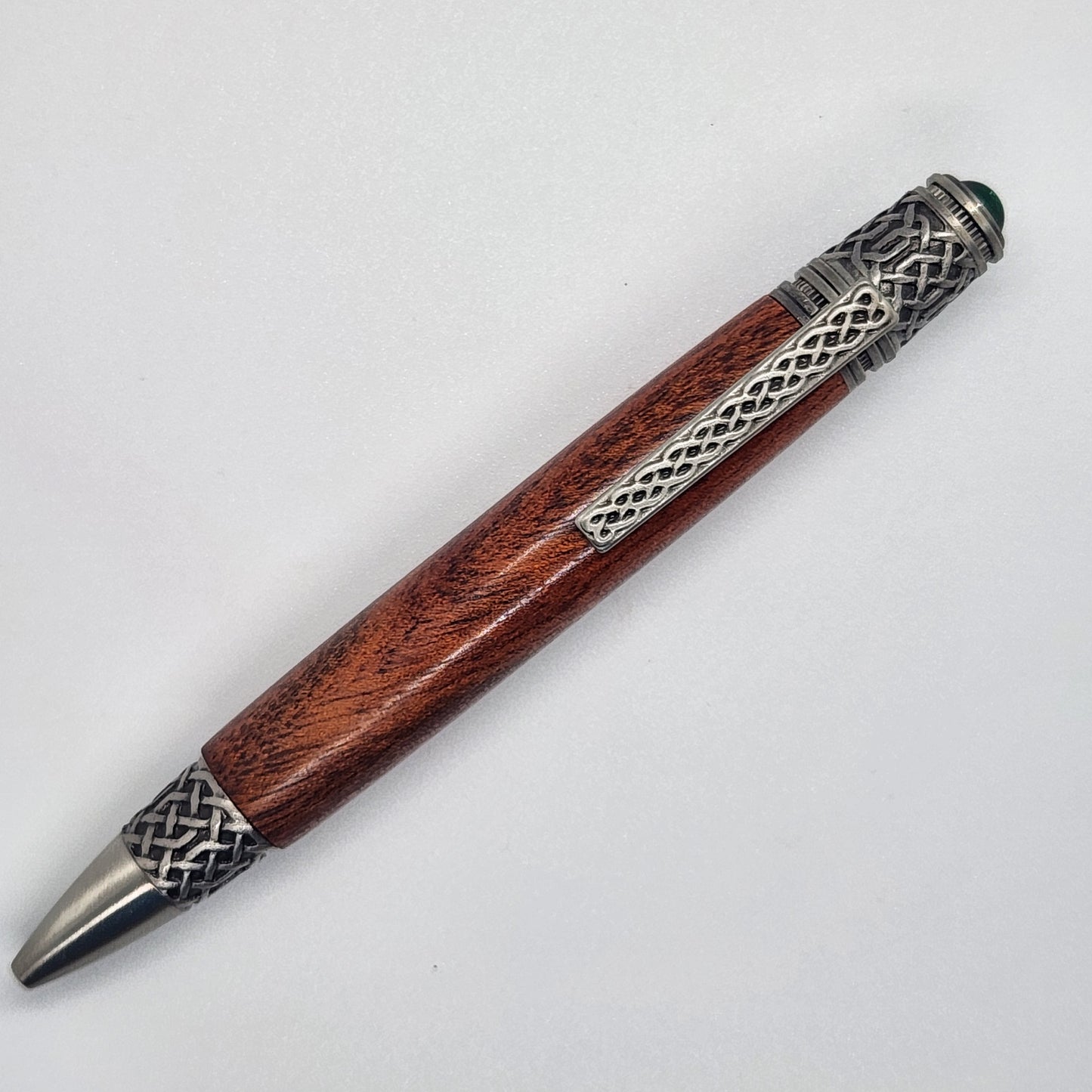 Celtic Pen - Bloodwood w/ Pewter Finish