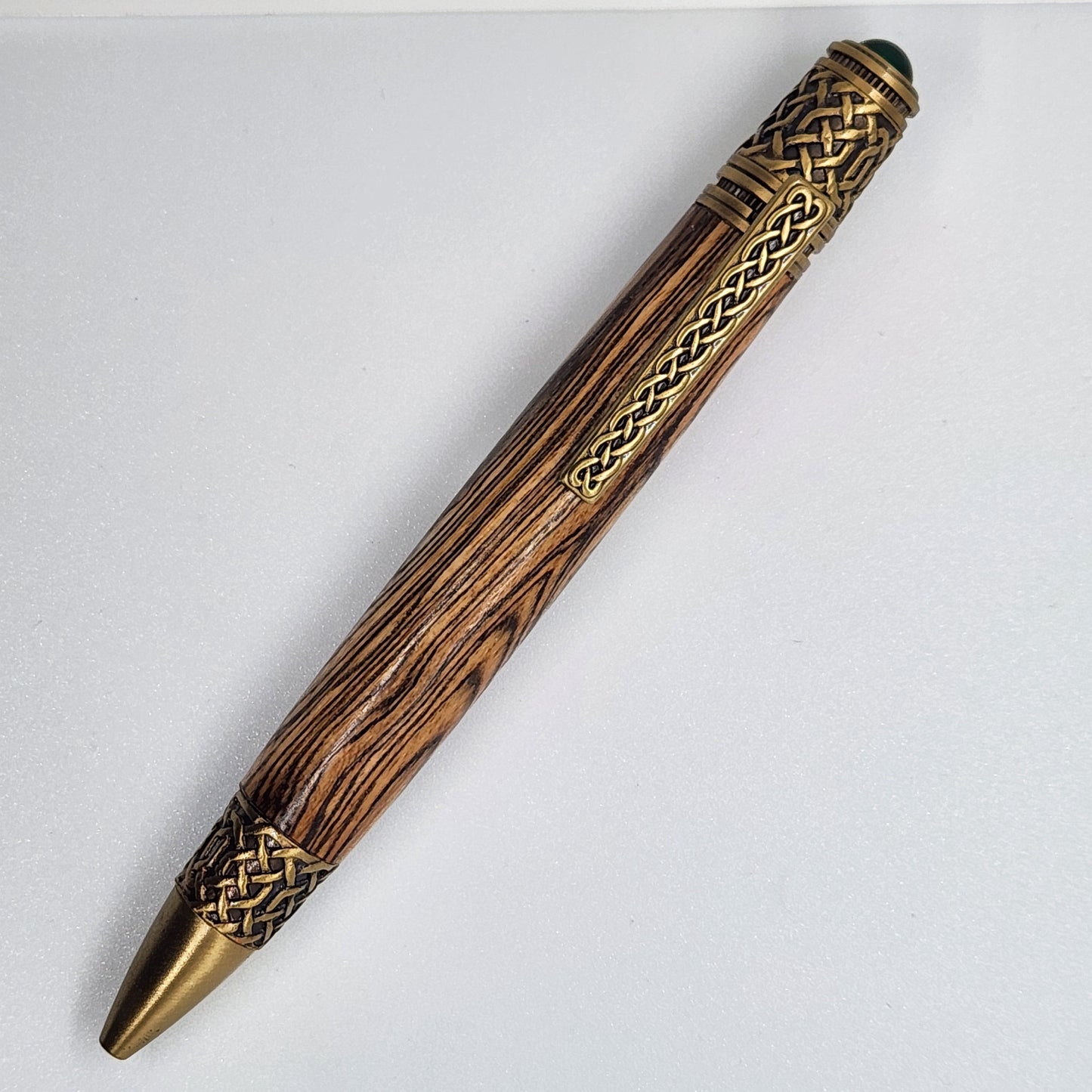 Celtic Pen - Bocote Wood w/ Brass Finish