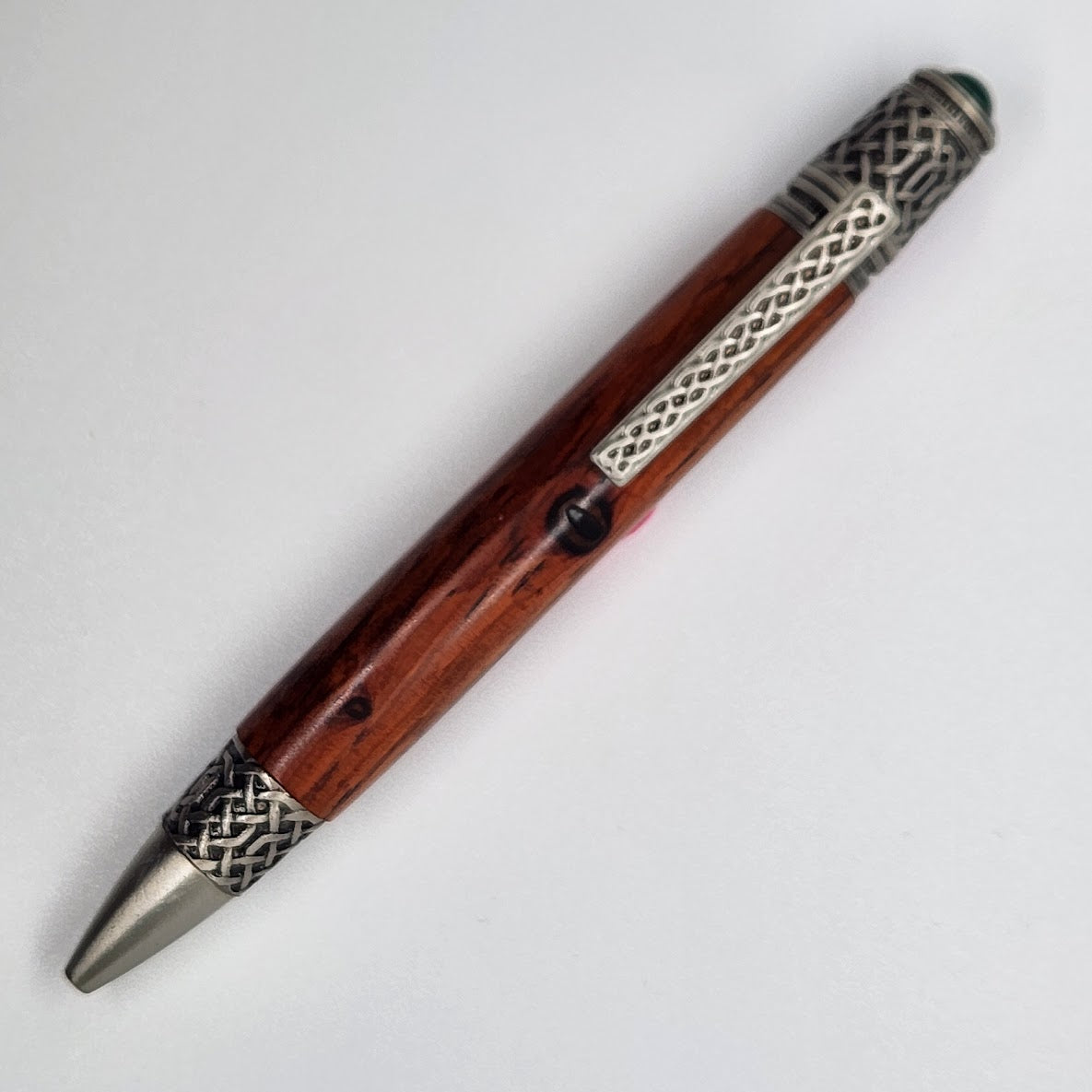 Celtic Pen - Cocoabolo Wood w/ Pewter Finish