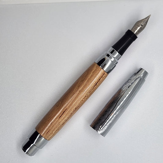 Fountain Presimo Etched Pen - Hickory Wood