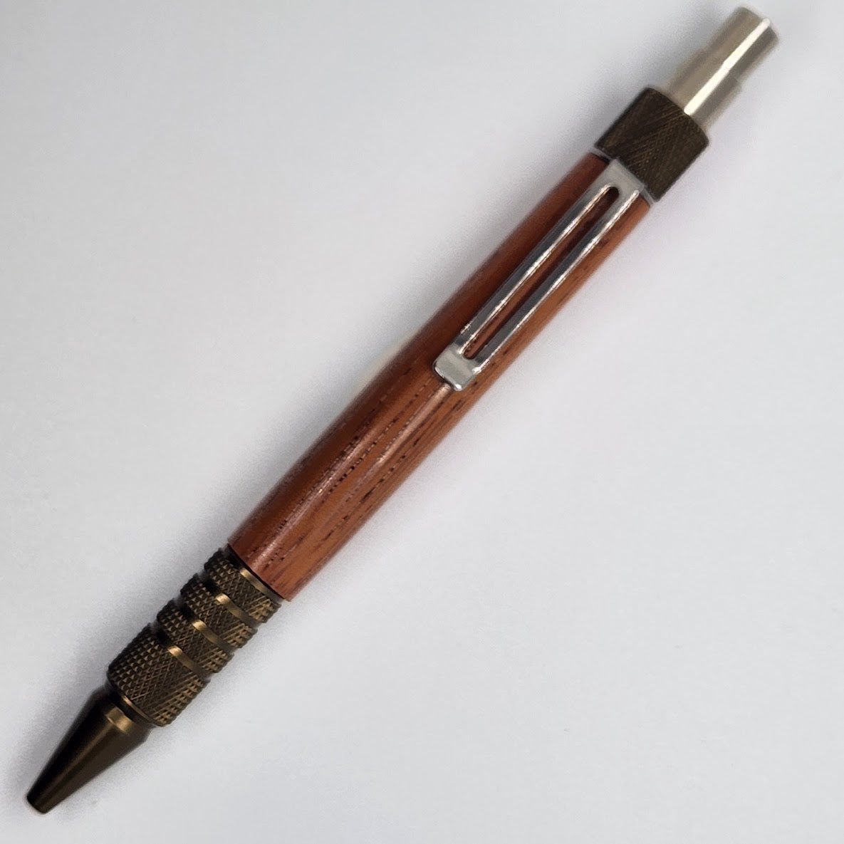 Dura Click Pen - Mahogany Wood w/ Bronze Finish