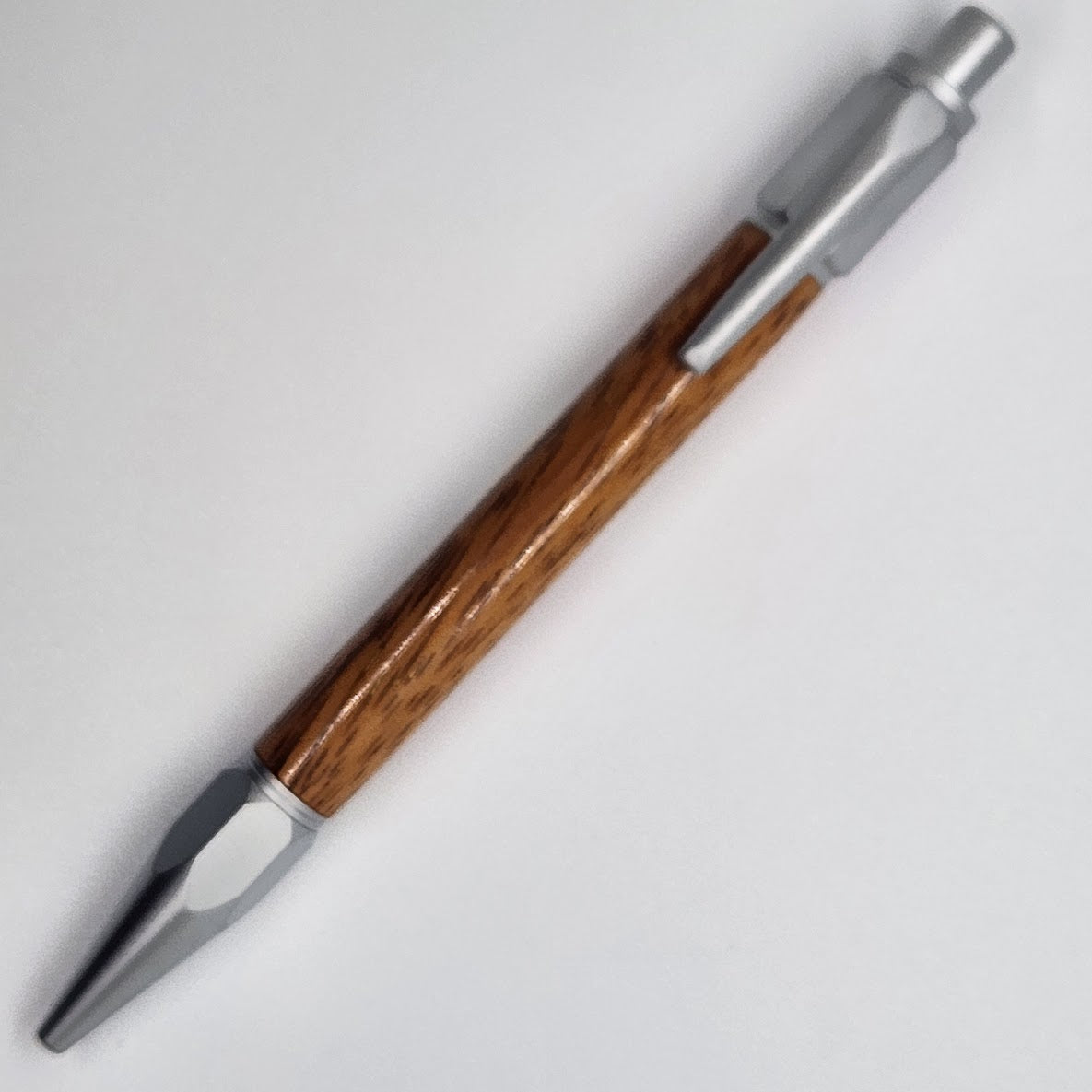 Vertex Pen - Mahogany Wood w/ Satin Chrome Finish