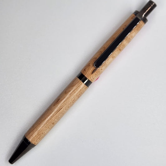 Slimline Pro Click Pen - Maple Wood w/ Gun Metal Finish