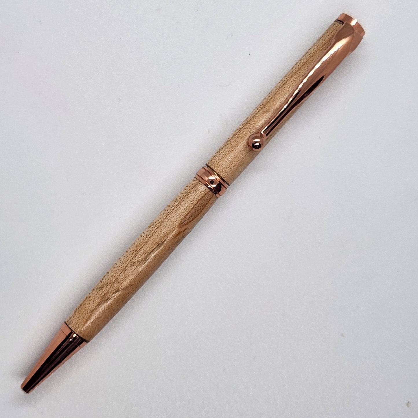 Slimline Pen - Maple Wood w/ Rose Finish