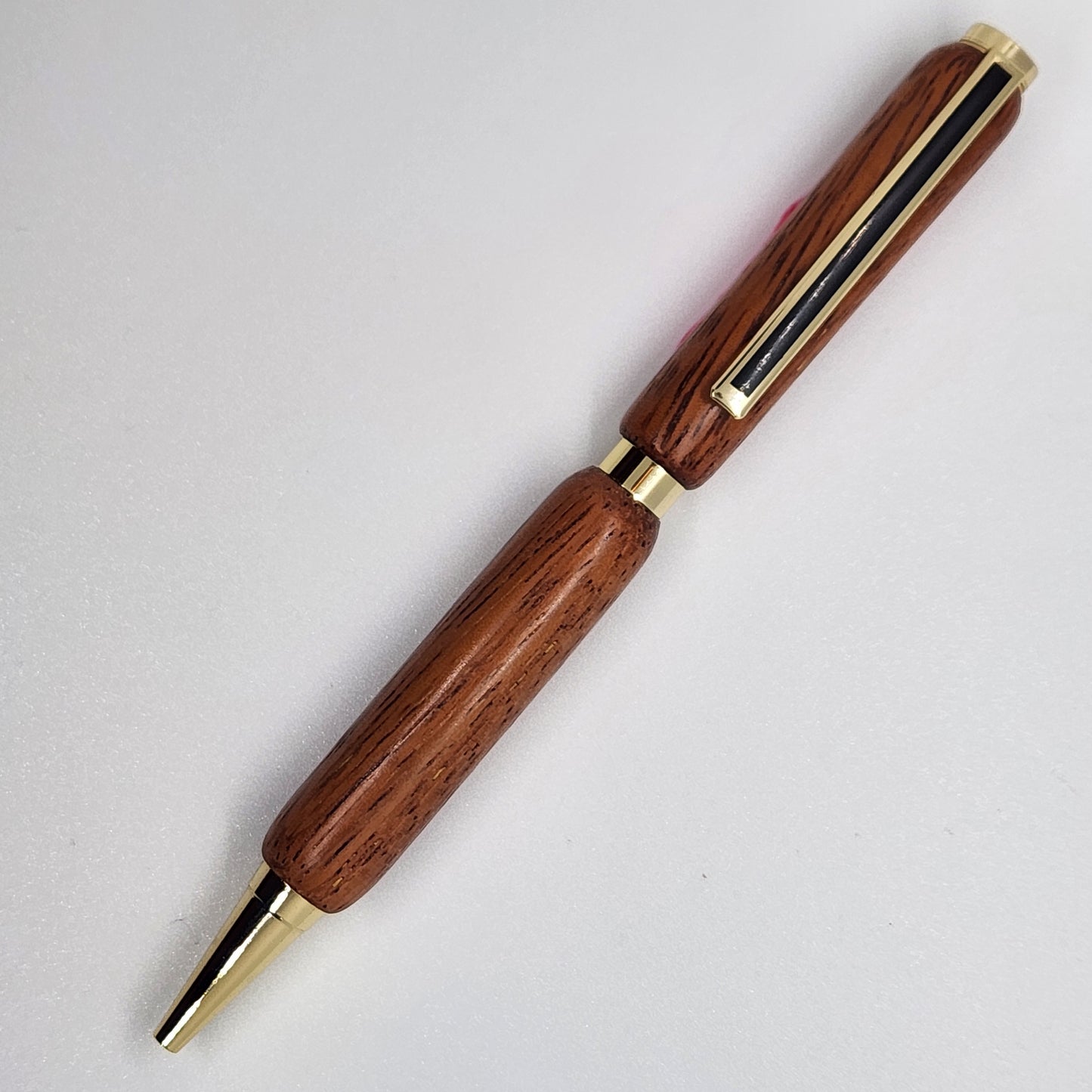 Slimline Pen - Merbau Wood w/ Gold Black Finish