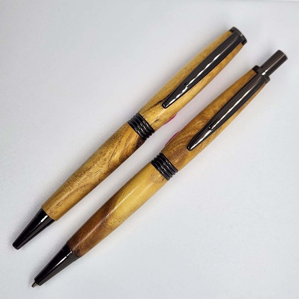 Trimline Pen and Pencil Set - Mulberry Wood w/ Gun Metal Finish