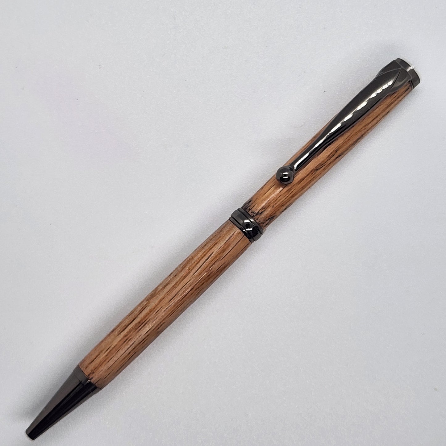 Slimline Pen - Oak Wood w/ Gun Metal Finish