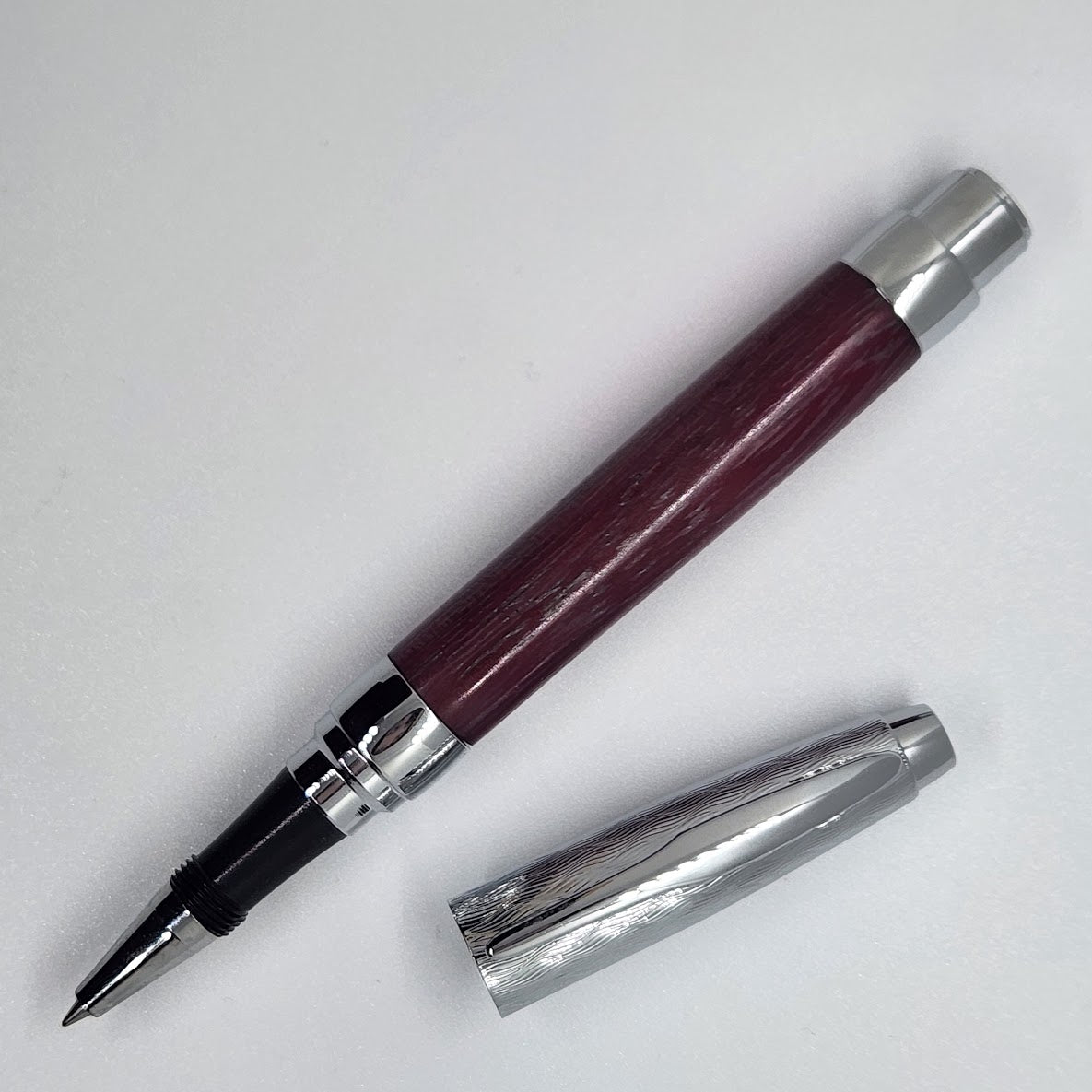 Rollerball Presimo Etched Pen - Purpleheart Wood