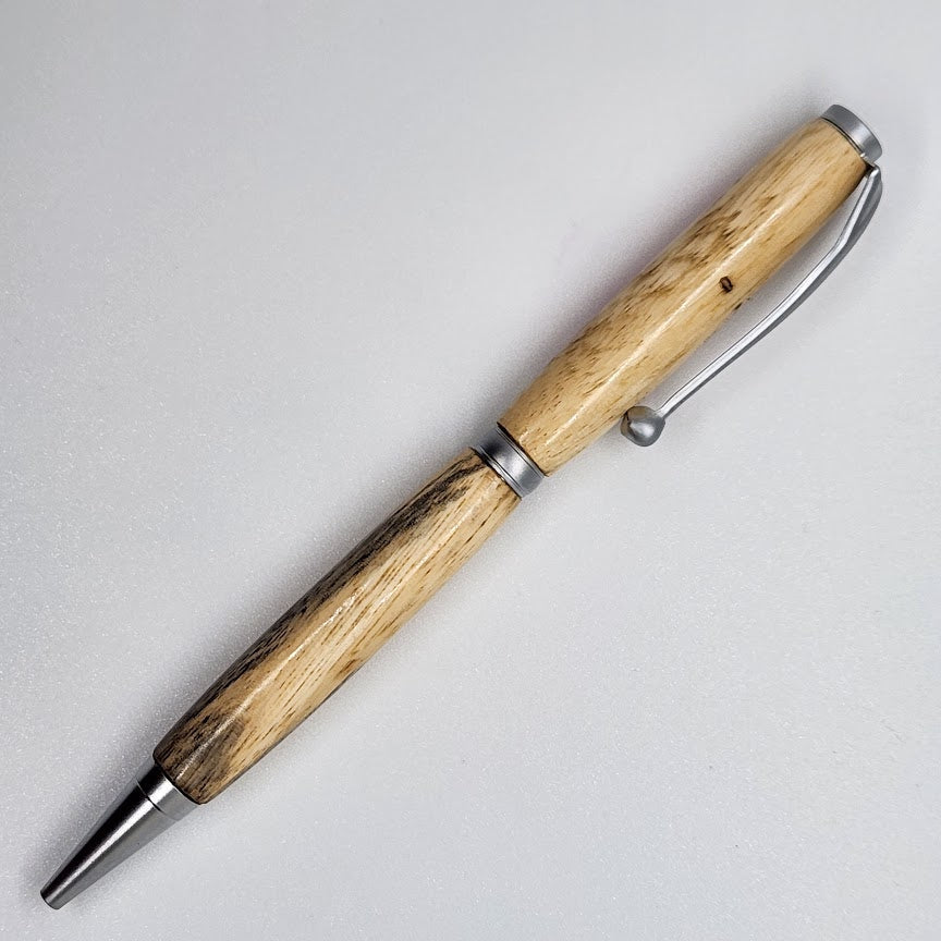Slimline Pen - Tamarind Wood w/ Satin Chrome Finish