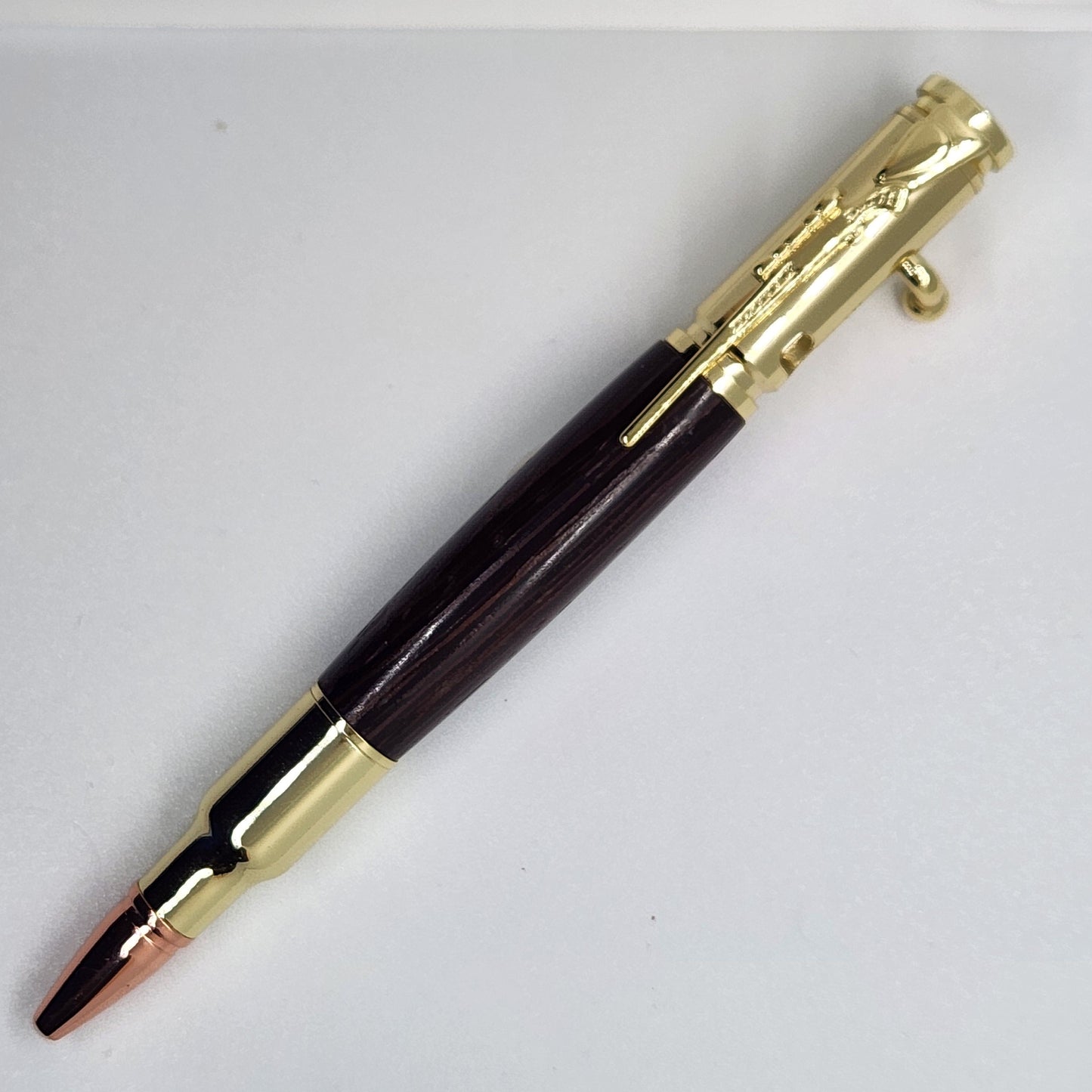 Bolt Action Rifle Pen - Wenge Wood w/ Gold Finish