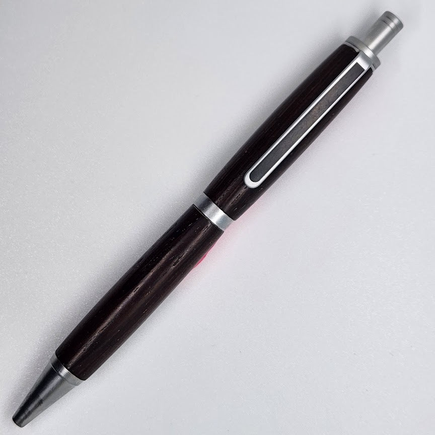 Slimline Pro Click Pen - Wenge Wood w/ Satin Chrome Finish
