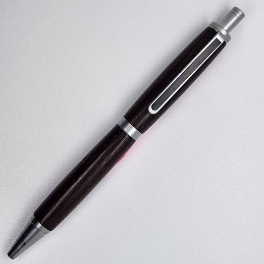Slimline Pro Click Pen - Wenge Wood w/ Satin Chrome Finish