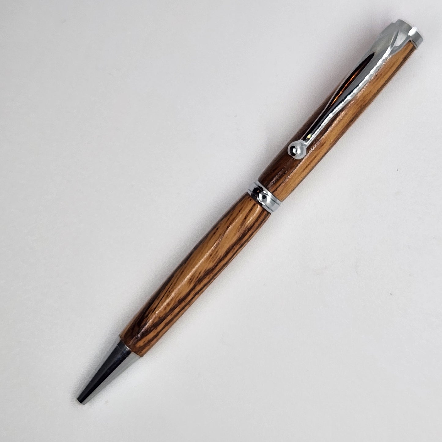Slimline Pen - Zebrawood w/ Chrome Finish
