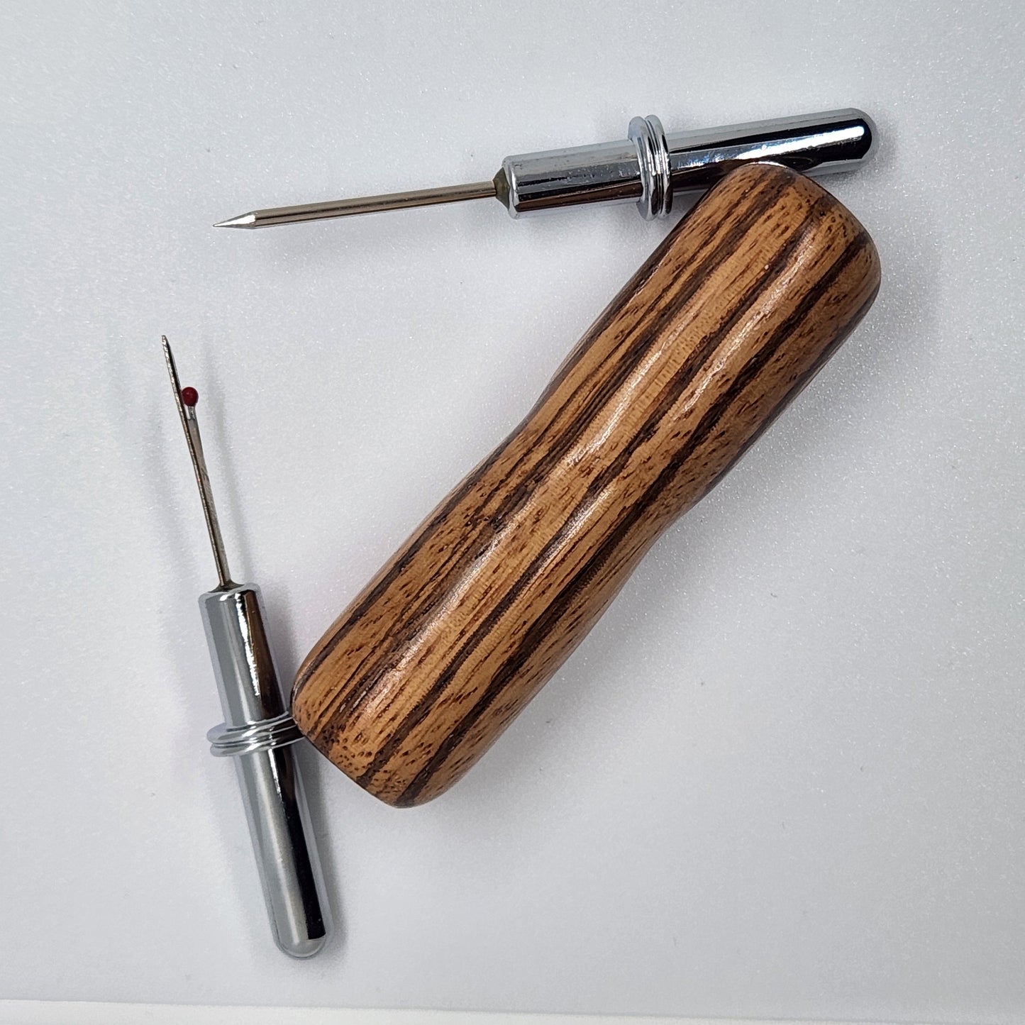 Seam Ripper Stiletto - Zebrawood w/ Chrome Finish