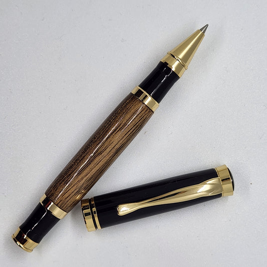 Rollerball Oxford Pen - Black Limba Wood