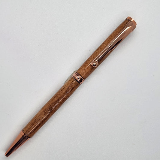 Slimline Pen - Cherry Wood w/ Rose Finish