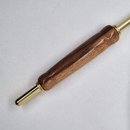 Seam Ripper Stiletto - Hickory w/ Gold Finish