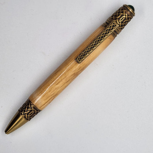 Celtic Pen - Irish Cedar Wood w/ Brass Finish