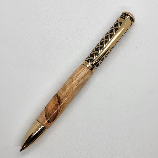 Gaelic Pen - Irish Cedar Wood w/ Gold Finish