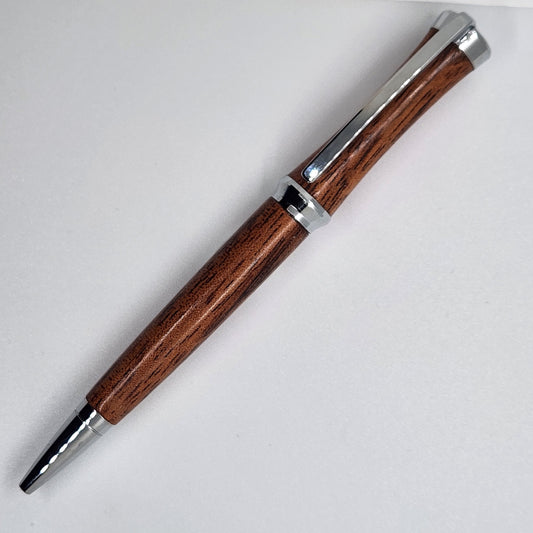 Concava Pen - Mahogany Wood w/ Chrome Finish