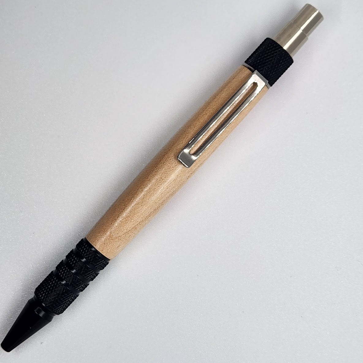 Dura Click Pen - Maple Wood w/ Black Finish