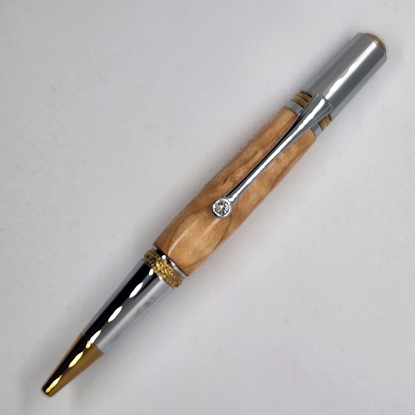 Rollerball Squire Twist - Maple Wood w/ Gold and Chrome Finish