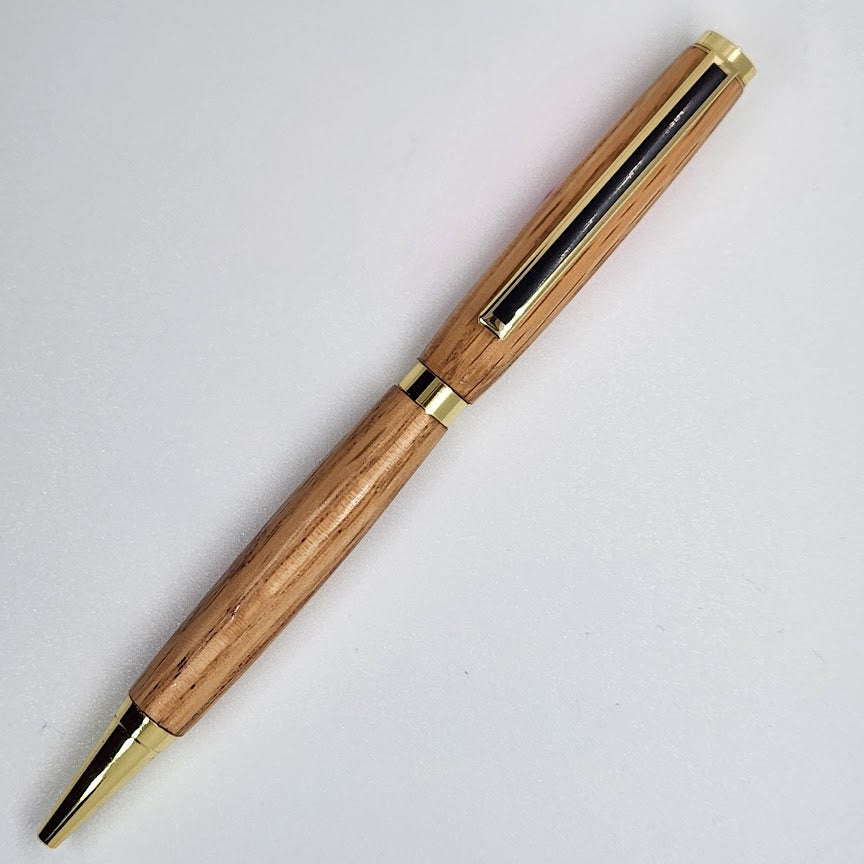 Slimline Pen - Oak Wood w/ Gold Black Finish