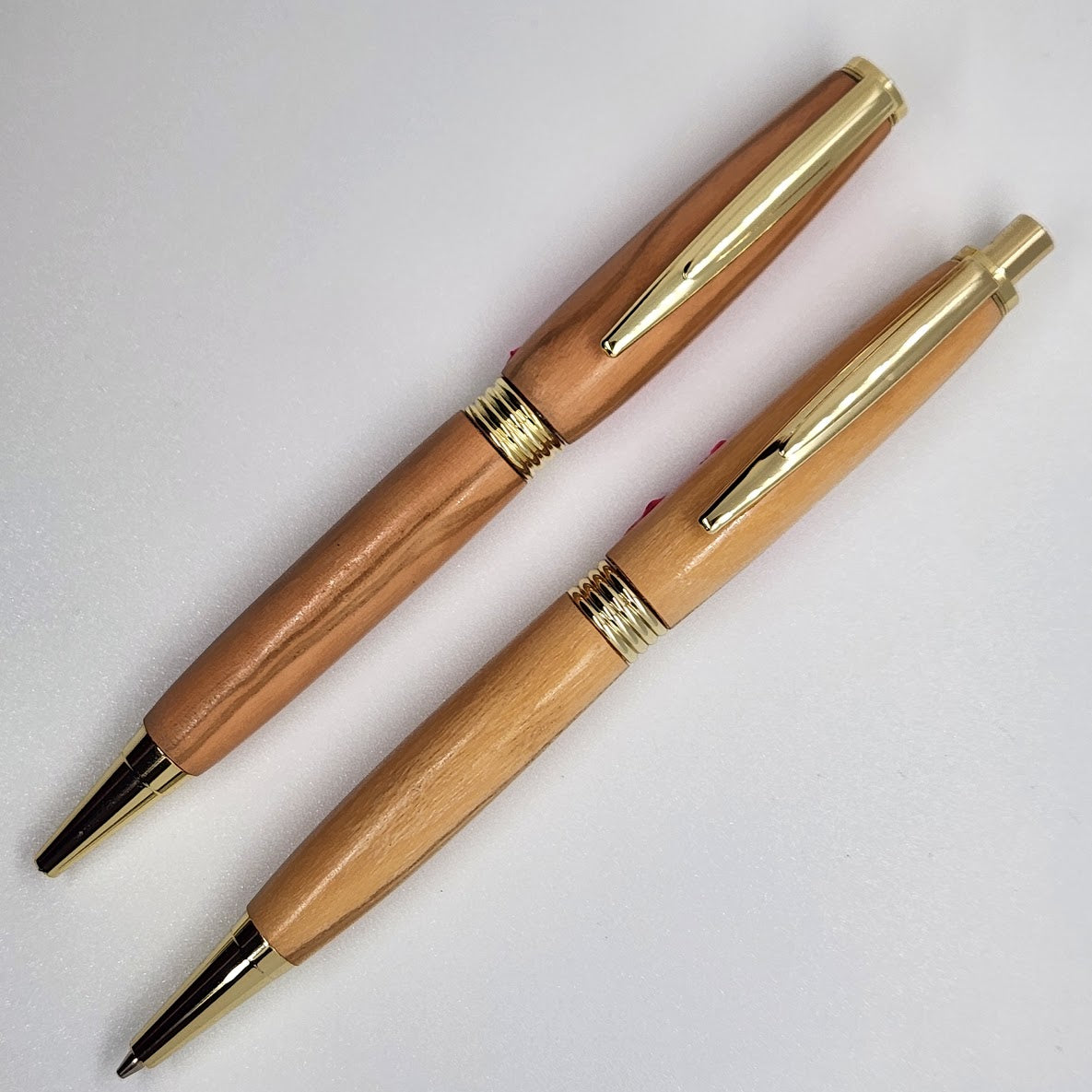 Trimline Pen and Pencil Set - Olive Wood w/ Gold Finish
