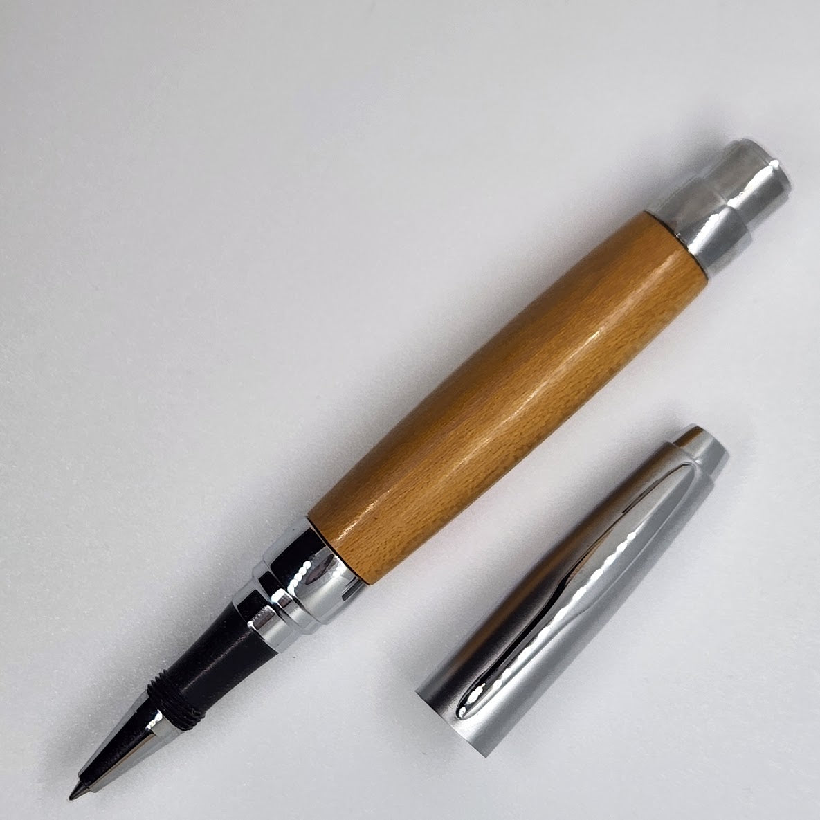 Rollerball Presimo Satin Chrome Pen - Osage Orange