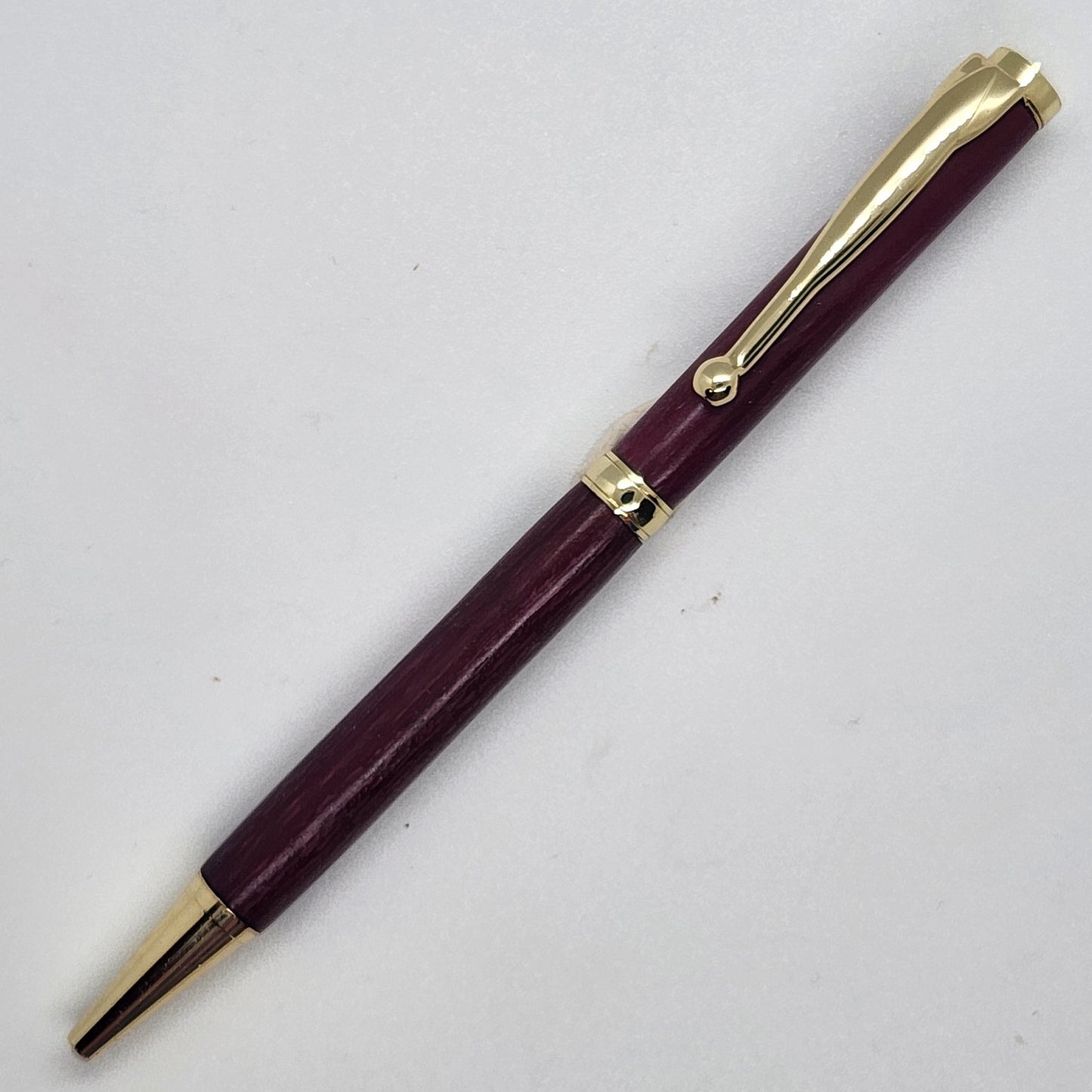Slimline Pen - Purpleheart Wood w/ Gold Finish