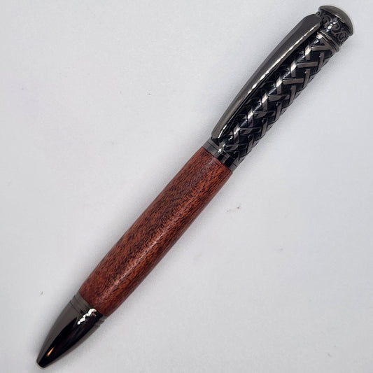 Gaelic Pen - Redheart Wood w/ Gun Metal Finish