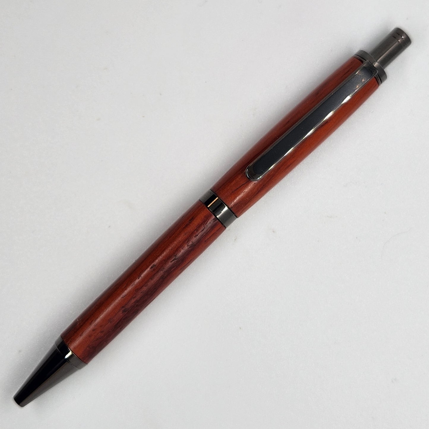 Slimline Pro Click Pen - Redheart Wood w/ Gun Metal Finish