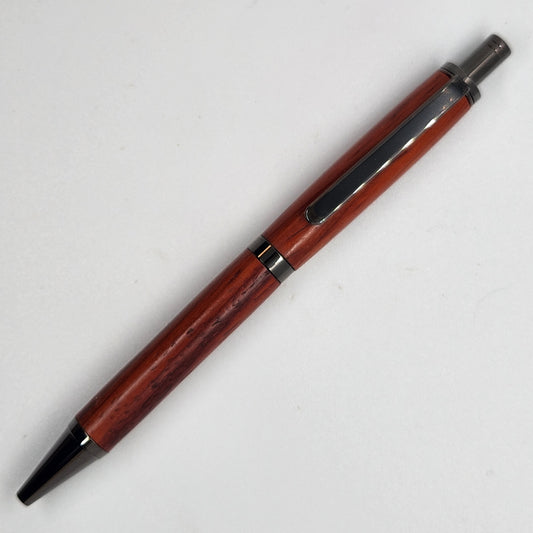 Slimline Pro Click Pen - Redheart Wood w/ Gun Metal Finish