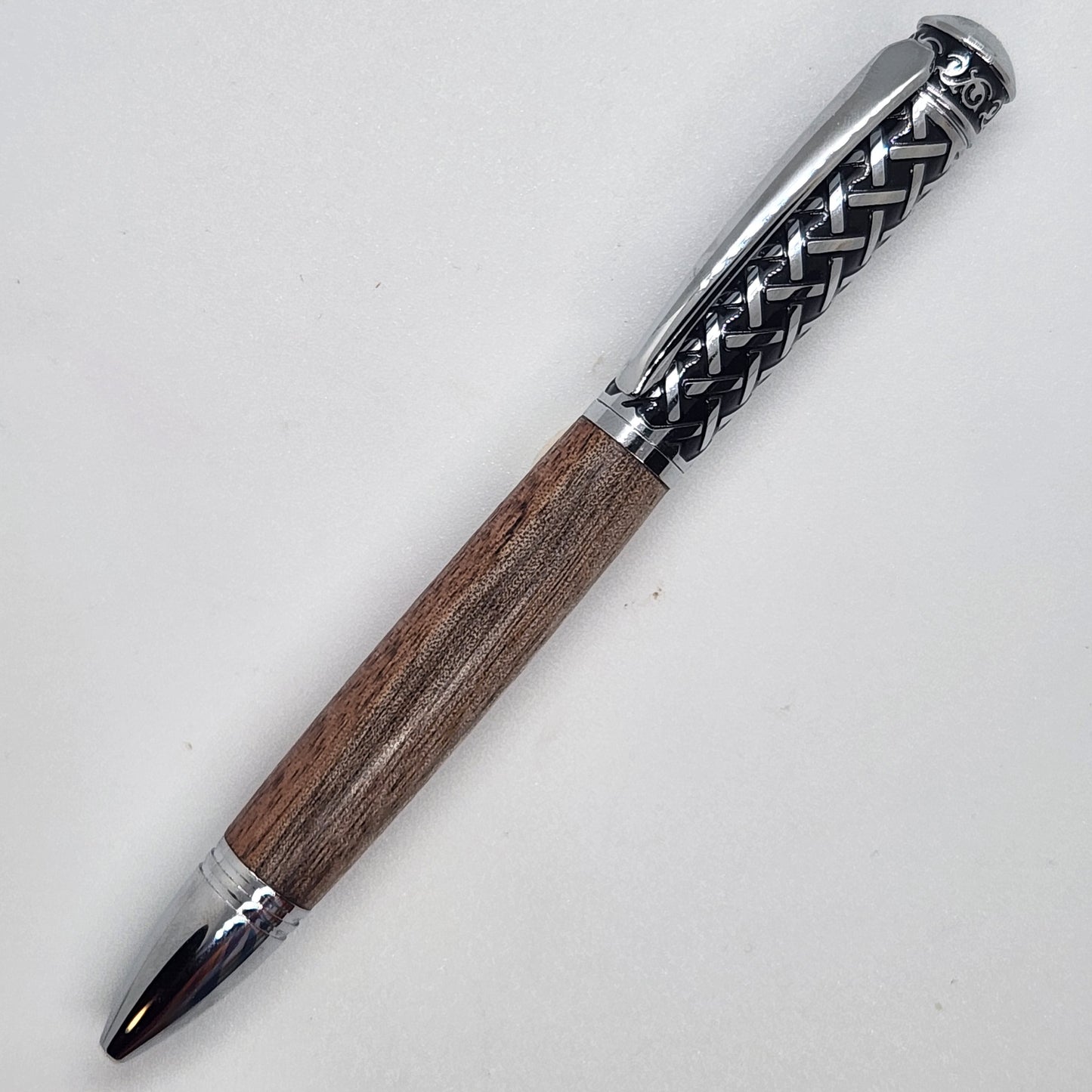 Gaelic Pen - Walnut Wood w/ Chrome Finish