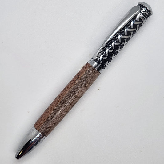 Gaelic Pen - Walnut Wood w/ Chrome Finish