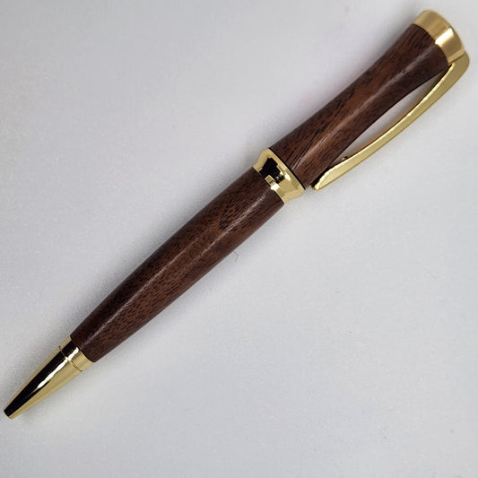 Concava Pen - Walnut Wood w/ Gold Finish